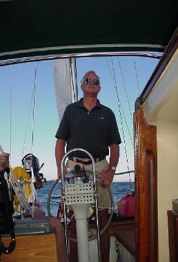 Mel Converse at the helm